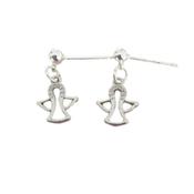 Crystal Angel Girls Silver Earrings image
