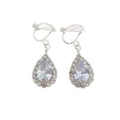 Crystal Peardrop Clip On Earrings image