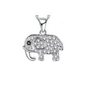 Cubic Zirconia Encrusted Elephant Pendant image
