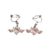 Cubic Zirconia Angel Wings Clip On Earrings image