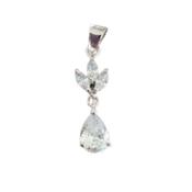 Cubic Zirconia Flower Drop Stone Pendant image