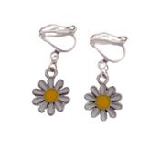 Daisy Flower Clip On Earrings image