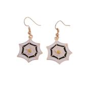 Dangly Spiderweb Halloween Fashion Earrings