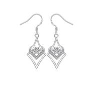 Diamante Centre Silver Earrings On Silver Hook Stem image