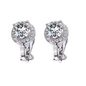 Diamante Stud Clip On Earrings