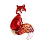 Diamante Tail Fox Brooch image