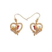 Diamante Robin Christmas Earrings image