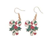 Double Fashion Jewellery Candy Cane Earrings image