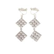 Drop Stone Set Diamante Clip On Earrings image