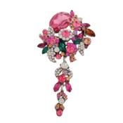 Dusky Pink Flower Brooch