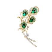 Emerald Green Pretty Ladies Brooch image