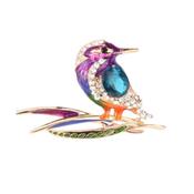 Enamel Bird Metal Brooch Pin