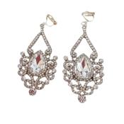 Fancy Pattern Diamante Clip On Earrings image