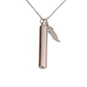 Feather And Long Barrel Cremation Ashes Locket