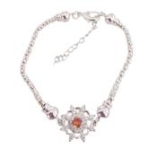 Flower Centre Topaz Stone Adjustable Large Bracelet image