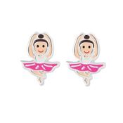 Girls Dancer Sterling Silver Earrings image