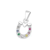Girls Sterling Silver Horseshoe Pendant