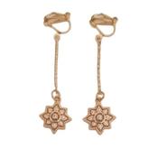 Gold Tone Diamante Drop Clip On Earrings image