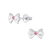 Kids Bow Sterling Silver Childrens Earrings image