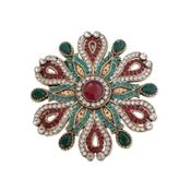 Large Vintage Design Diamante Brooch image
