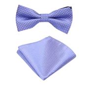 Lavender Matching Bow Tie And Hanky Set image