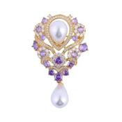 Light Purple Pearl Ladies Brooch image