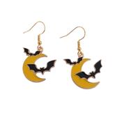Moon And Bat Halloween Fashion Earrings image