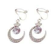 Moon And Star Clip On Earrings