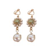 Opal Effect Pearl Clip On Earrings image