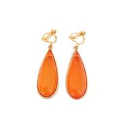 Orange Drop Clip On Earrings image