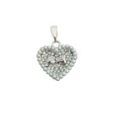 Pearl And Bow Heart Pendant image