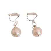 Plain 10mm Pearl Round Clip On Earrings image
