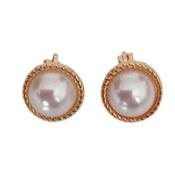 Pretty Edge Round Pearl Clip On Earrings image
