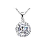 Pretty Bling Round Cubic Zirconia Stone Pendant image