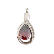 Red Stone Memorial Cremation Ashes Pendant image