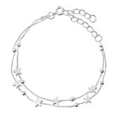 Silver Open Star Link Bracelet image