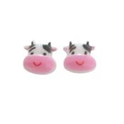 Silver Plated Fun Cow Earrings image
