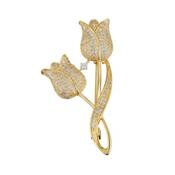 Small Gold Flower Brooch image