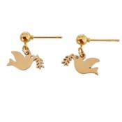 Small Gold Stainless Steel Dove Earrings image