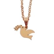 Small Gold Stainless Steel Dove Necklace image