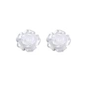 Small Flower Communion Clip On Earrings image