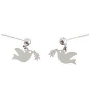 Small Stainless Steel Dove Earrings image