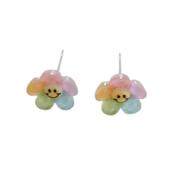 Smiley Face Silver Plated Earrings image