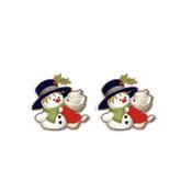 Snowman And Cat Acrylic Earrings image
