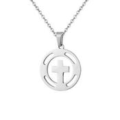 Stainless Steel Cross Centre Necklace image