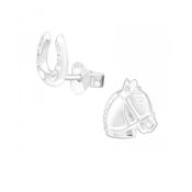 Sterling Silver Horse Non Matching Earrings