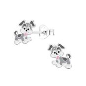 Sterling Silver Puppy Dog Stud Earrings