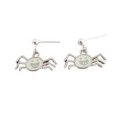 Sterling Silver Stem Spider Earrings
