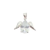 Sterling Silver Angel Pendant With A Cubic Zirconia Body image