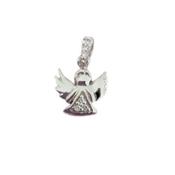 Sterling Silver Angel Pendant With Cubic Zirconia image